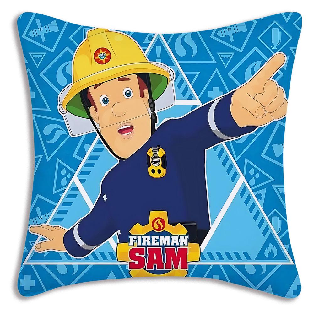 Anime For Firemans S-Sam Pillow Covers Cartoon Sofa Decorative Home Double-sided Printing Short Plush Cute Cushion Cover