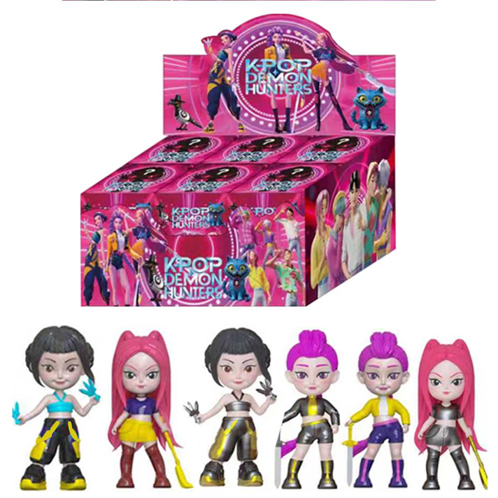 Кукла Охотник на Демонов K-Pop Горячая Аниме Виниловая Игрушка Персонажи Руми Мира Зои Виниловая Маска Украшение из Blind Box Игрушка Подарок на День Рождения