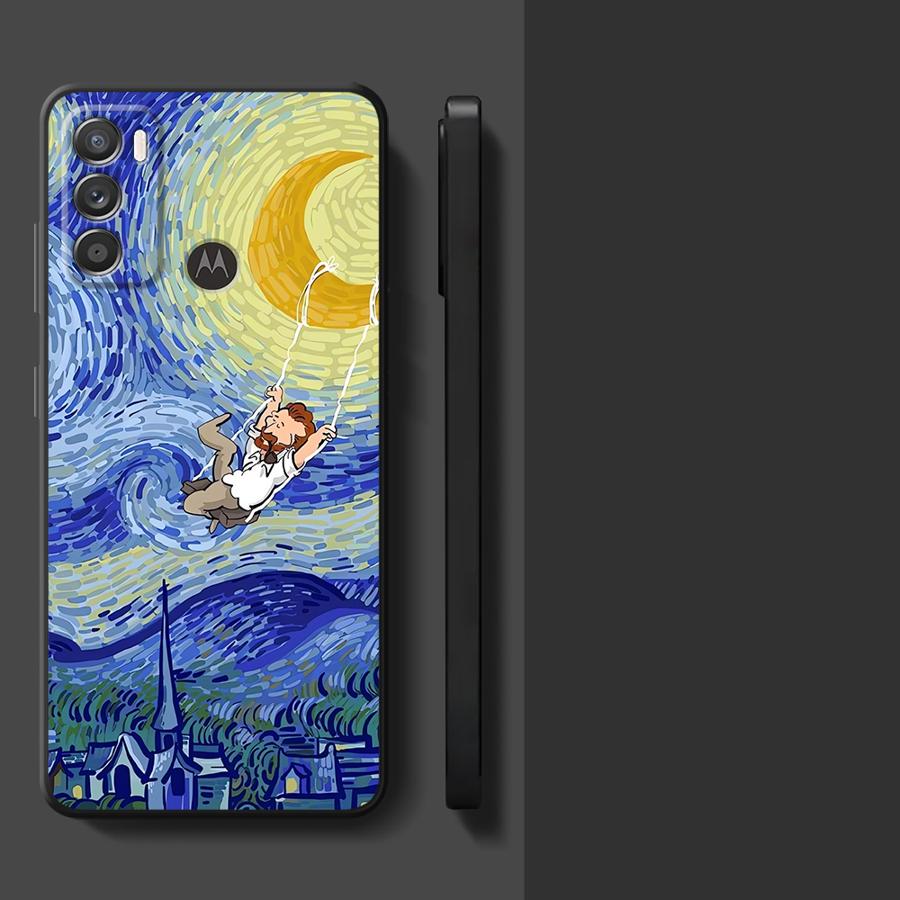 Van Gogh Starry Night Case for Motorola Moto G52 G60s Edge 20 Pro 30 Lite G71 G50 G51 G73 G32 G22 Edge40 G53 G30 Phone Cover