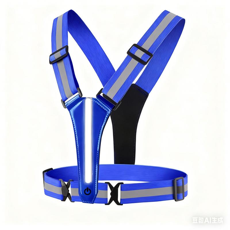 1PCS LED Reflective Running Vest USB Rechargeable High Visibility Night Running Riding Clothing Elastic Band,Safety Warning Vest