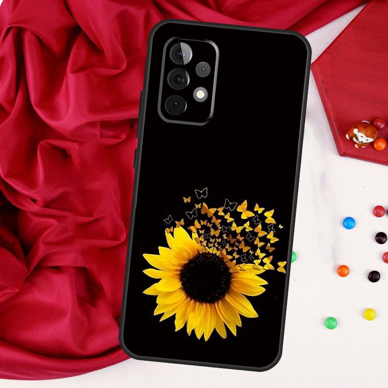 Красивый Желтый Подсолнух Для Samsung Galaxy A52 A32 A22 A54 A14 A16 A26 A36 A56 A55 A35 A05 A06 A15 A53 A33 A13 Чехол