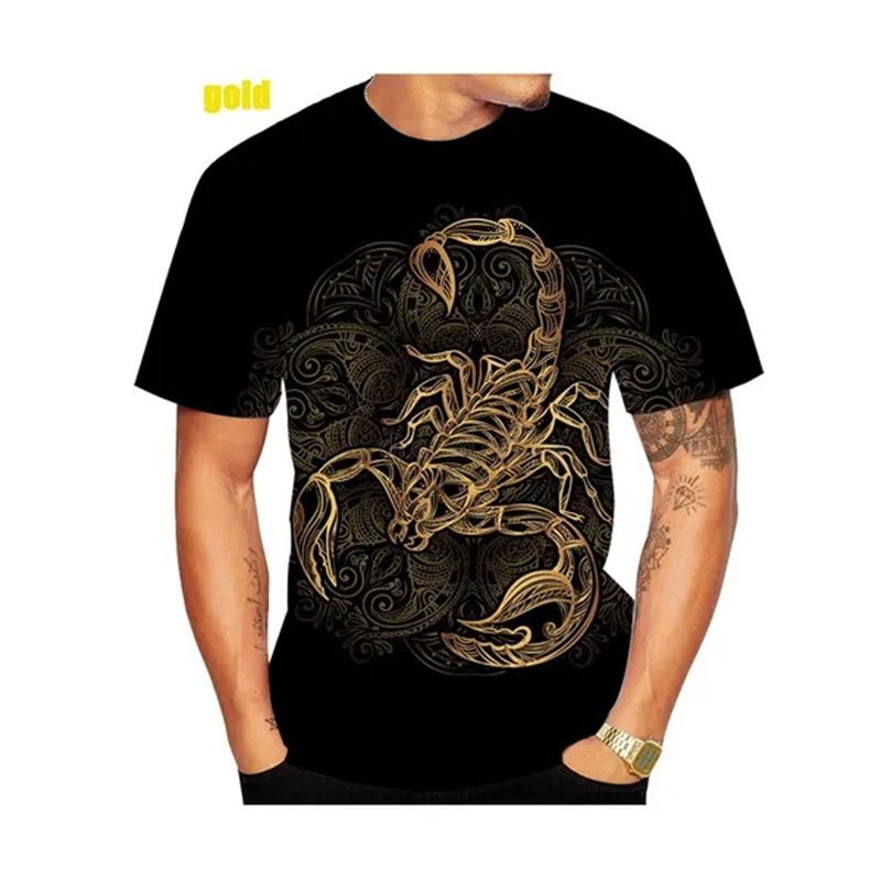 New Summer 3d Printed T Shirts Fashion Sweatshirt New Trend Animal Scorpion Pattern Tops Streetwear Scorpion Plus Size T-shirts