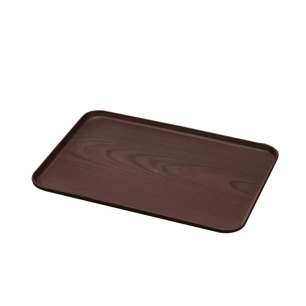 New Rectangular Pallet Plastic Wood-grain Imitation Tray Nordic Style Hotel Service Tray Household