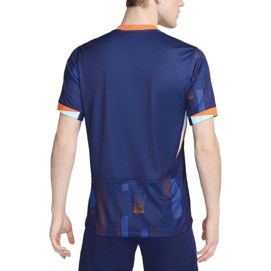Nike Футбольная рубашка прямого кроя с вышитым логотипом и коротким рукавом, мужские топы, темно-синие FJ1260-492