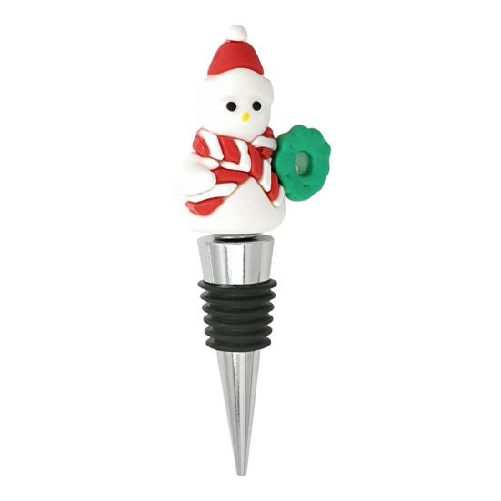 Yousheng Рождественская винная пробка для бутылок Санта-Клауса, снеговика, рождественской елки, винная пробка, укупорщик для пивных бутылок для праздничного домашнего декора