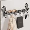 Suction Cup Wall Mount Coat Rack Removable Hanging Key Holder Bathroom Towel Hanger  Entryway