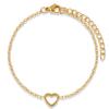 Positive Heart Peach Heart Flat Bracelet Popular Metal Simple And Sweet Bracelet