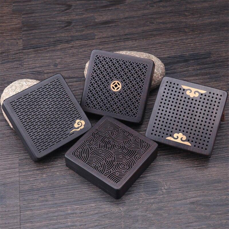 Buddhist Wood Coil Incense Burner Hollow Carved Incense Plate Box Aromatherapy Censer Home Decor