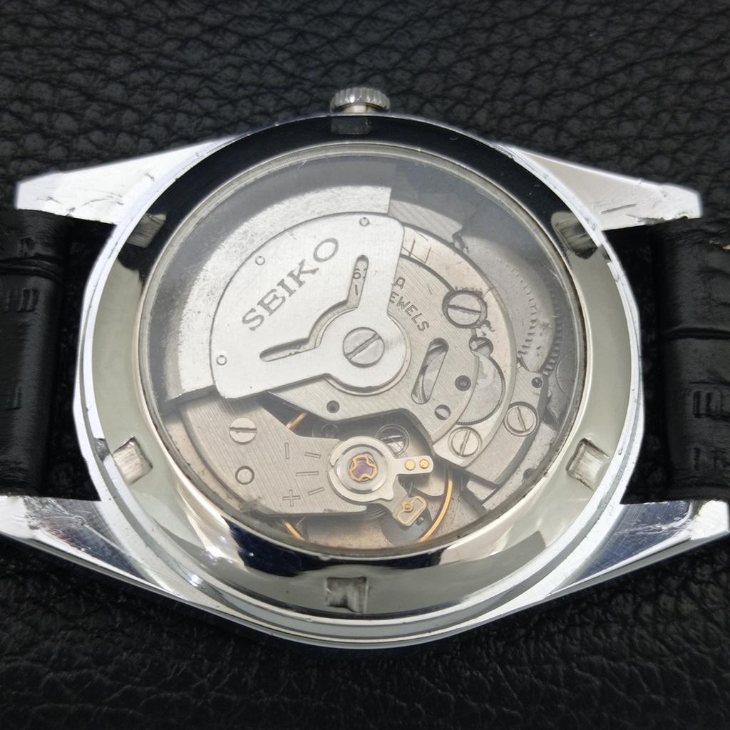 ОТРЕМОНТИРОВАННЫЕ ВИНТАЖНЫЕ МУЖСКИЕ АВТОМАТИЧЕСКИЕ ЧАСЫ SEIKO 5 ЯПОНИЯ ЧЕРНЫЙ ЦИФЕРБЛАТ a444282-1
