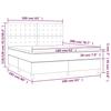 Box Spring Bed with Mattress Black 160 x 200 cm Fabric