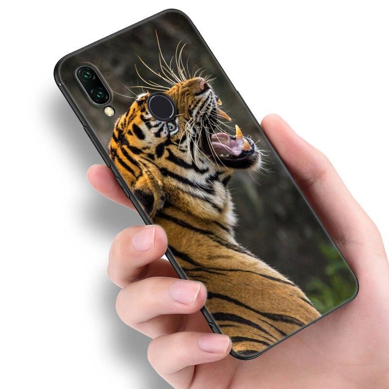 Чехол для телефона Lion Tiger Animal для Huawei Honor 7A 8A 9X 20 Pro 8 10X Lite 9A 8C 9C 20E 7S 8S 20S 8X 10i 20i 30i Мягкий черный чехол