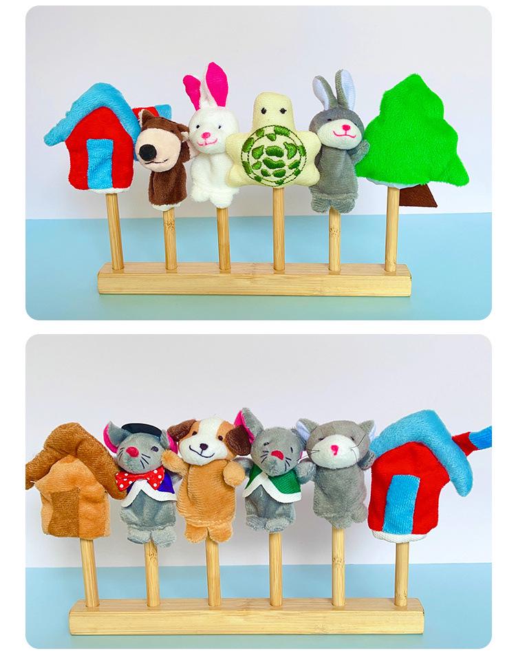 Подставка для пальчиковых кукол в виде животных для языковых зон детского сада и кукольного домика