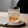 320ml 11oz Diamond Carved Whiskey Glass Transparent Wine Glass Party Cocktail Brandy Cups Water Bottle High End Drinking Glasses