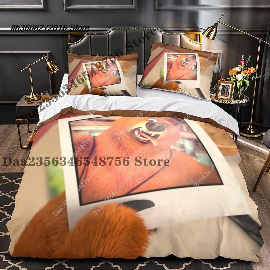 New Grizzy And The Lemmings Bedding Set Single Twin Full Three-Piece Suit Bed Set Aldult Kid Bedroom Duvetcover Sets 3D Ani