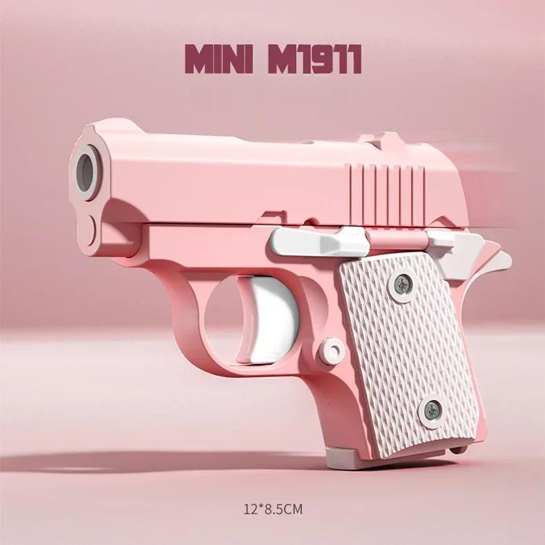 3D Printed Mini M1911 Model Toy Gun Decompression Gravity Carrot Gun Adult Fidget Toys Kid Stress Relief Toy Christmas Gift Toy
