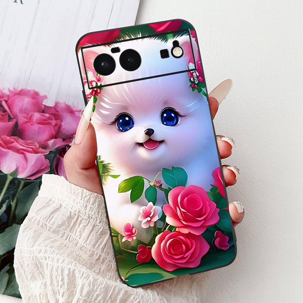 For Google Pixel 6 Case Cute Animals Soft Silicone Phone Cases For Google Pixel 6 Pixel6 Coque Ultra-thin TPU Back Cover Housing