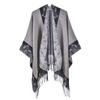 New Split Shawl Autumn and Winter Imitation Cashmere Warm Fringed Cape Scarf
