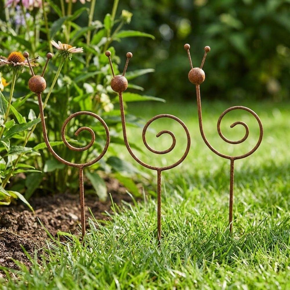 Rustproof Snail Shape Yard Art Weather Resistant Plant Snail Stake Patio Porch