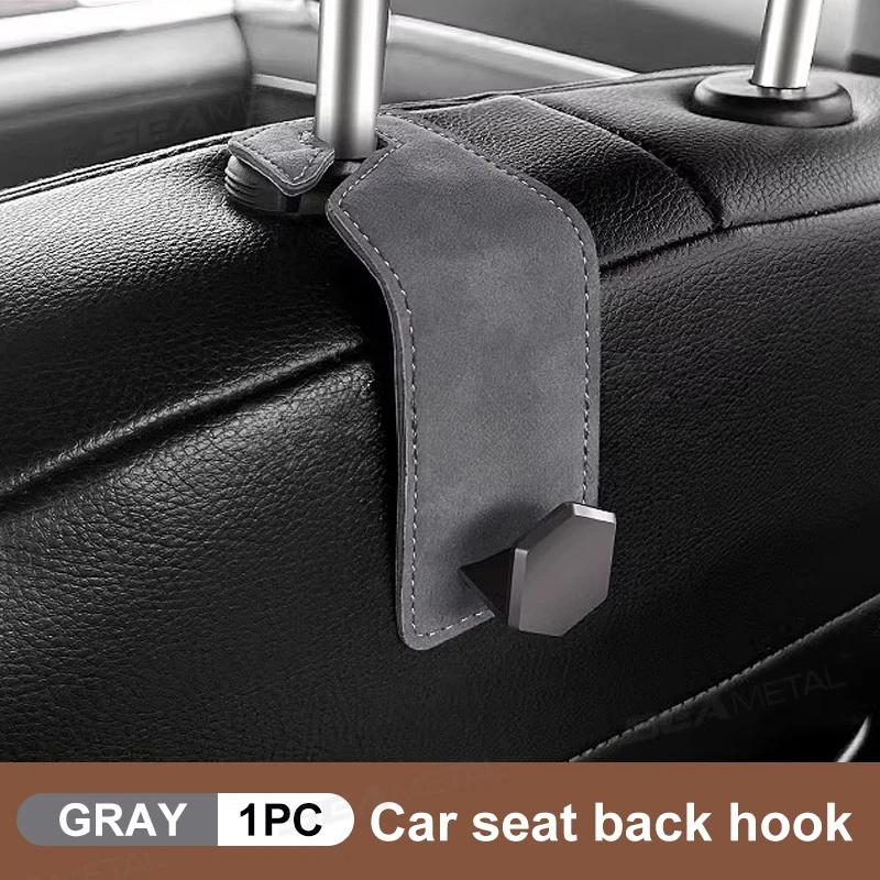 Car Seat Back Hook Premium Suede Metal Auto Hanging Hook Universal Hanger for Rear Seat