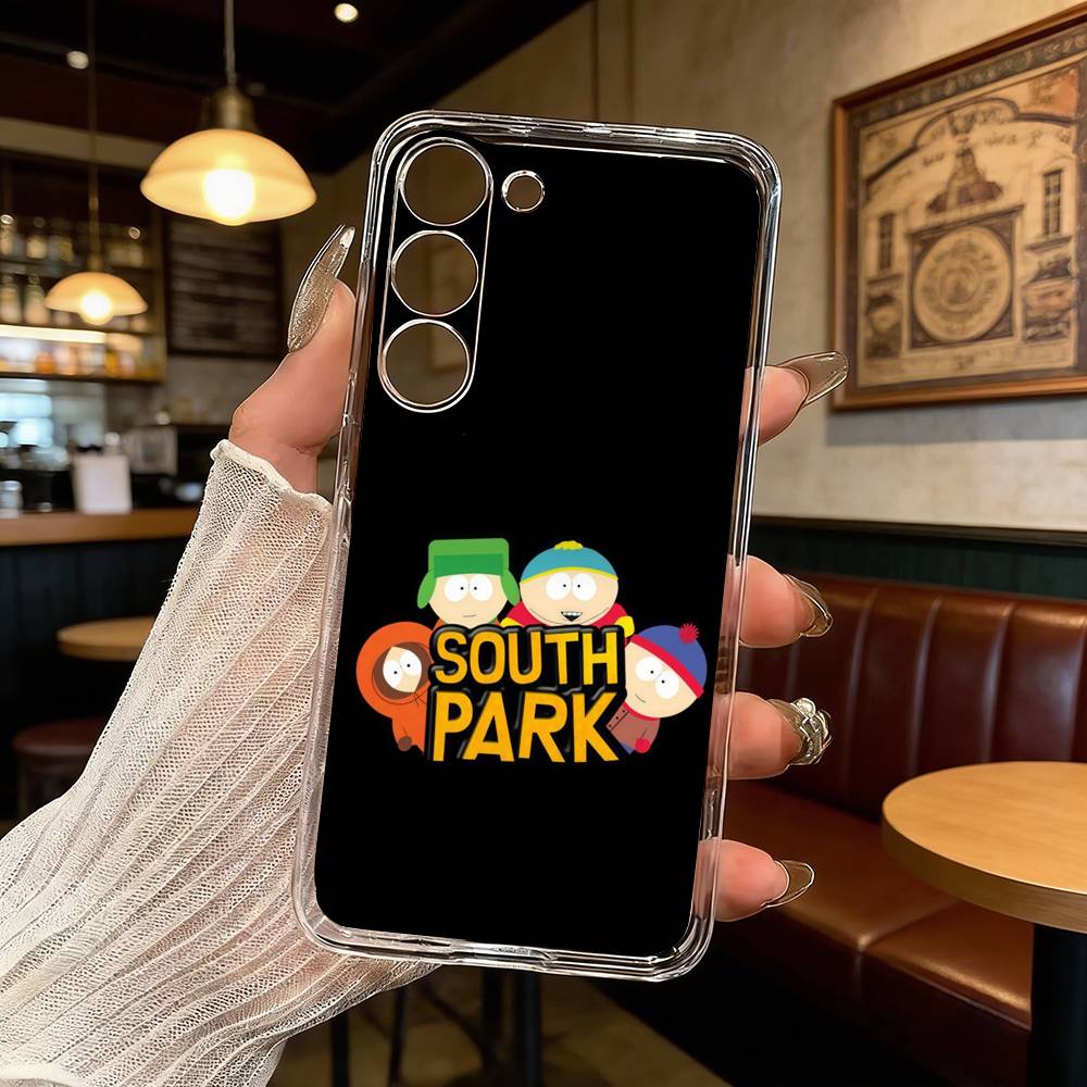 S-South P-Park Cartoon Phone Case For Samsung Galaxy A71,A70,A52,A51,A40,A30 Transparent Cover