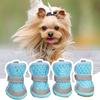 4 Pcs Dog Shoes Breathable Mesh Dog Boots for Summer Hot Pavement Anti-Slip Sole Paw Protector for Small Medium And Large Dogs