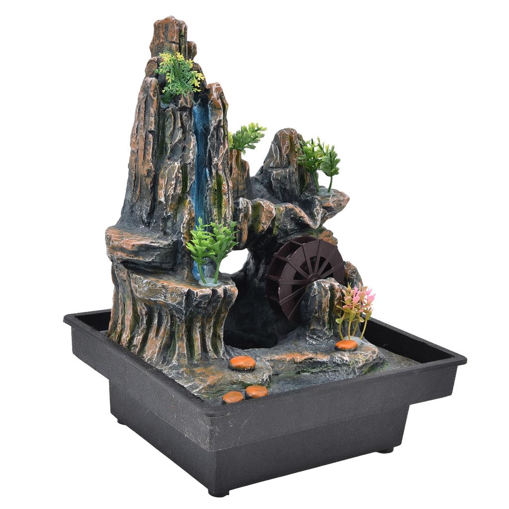 Смола настольный фонтан комнатный водопад фонтан настольный рокарий украшение с распылителем для дома