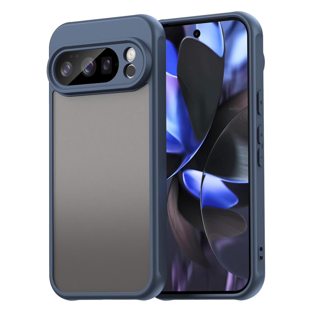 For Google Pixel 10 Pro Case Drop Proof Airbags Frosted Translucent PC+TPU Phone Back Cover