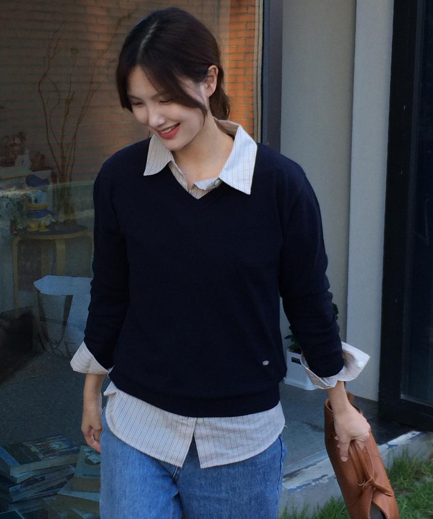 MIND BRIDGE WOMEN [On][W] Essential V-Neck Regular Fit Knit - 6 Colors