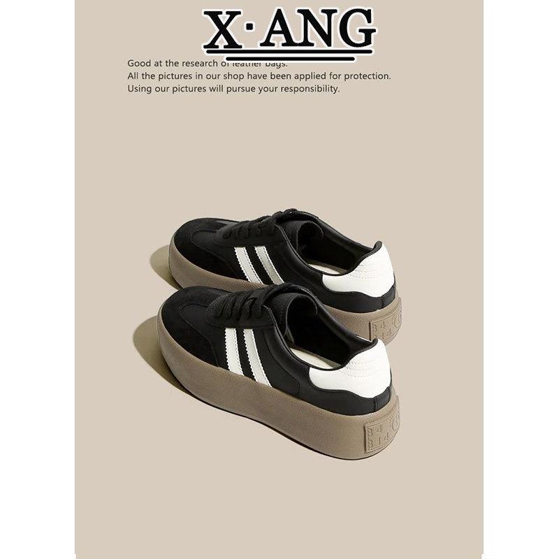 Кожаная платформа женская весна новая мода классические универсальные повседневные спортивные кеды