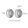 20pcs 6/7/8/10mm Stainless Steel Adjustment Beads with Non-slip Silicone Ring Gold Stopper Spacer Beads for DIY Jewelry Making