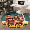 1pc Slam Dunk Anime Design Round Carpet - Office Chair Mat, Non-Slip Rug for Home Decor, Living Room, Bedroom, Game Room, Birthday Gift, All Seasons U
