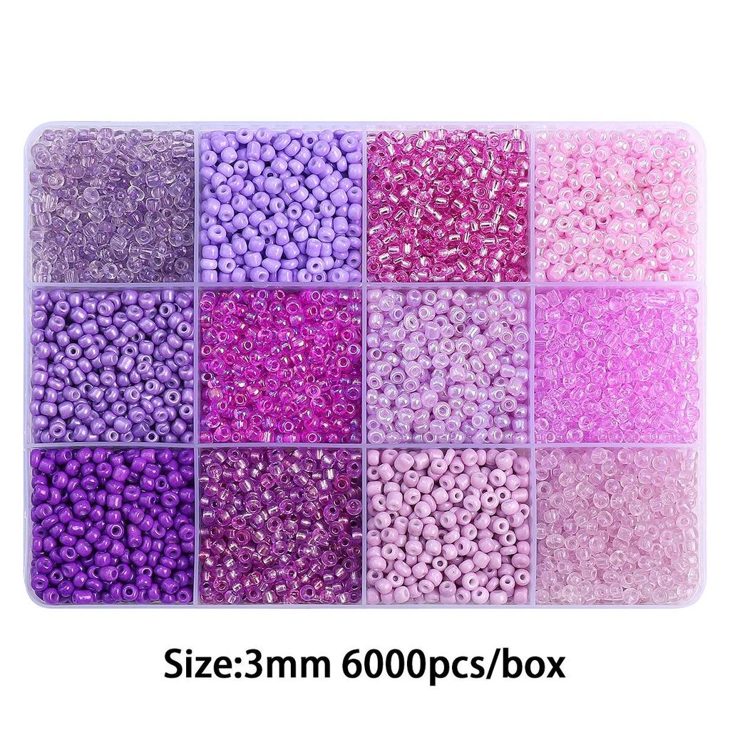 6000Pcs/box Glass Seed Beads For DIY Bracelet Necklace Jewelry Making Accessories