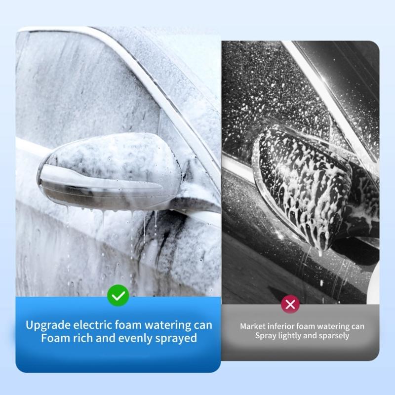 Электрический пенный распылитель 1,5 л Генератор пены для мойки автомобилей Литиевая батарея 3000 мАч Пенные насадки Автомойка Пенный распылитель