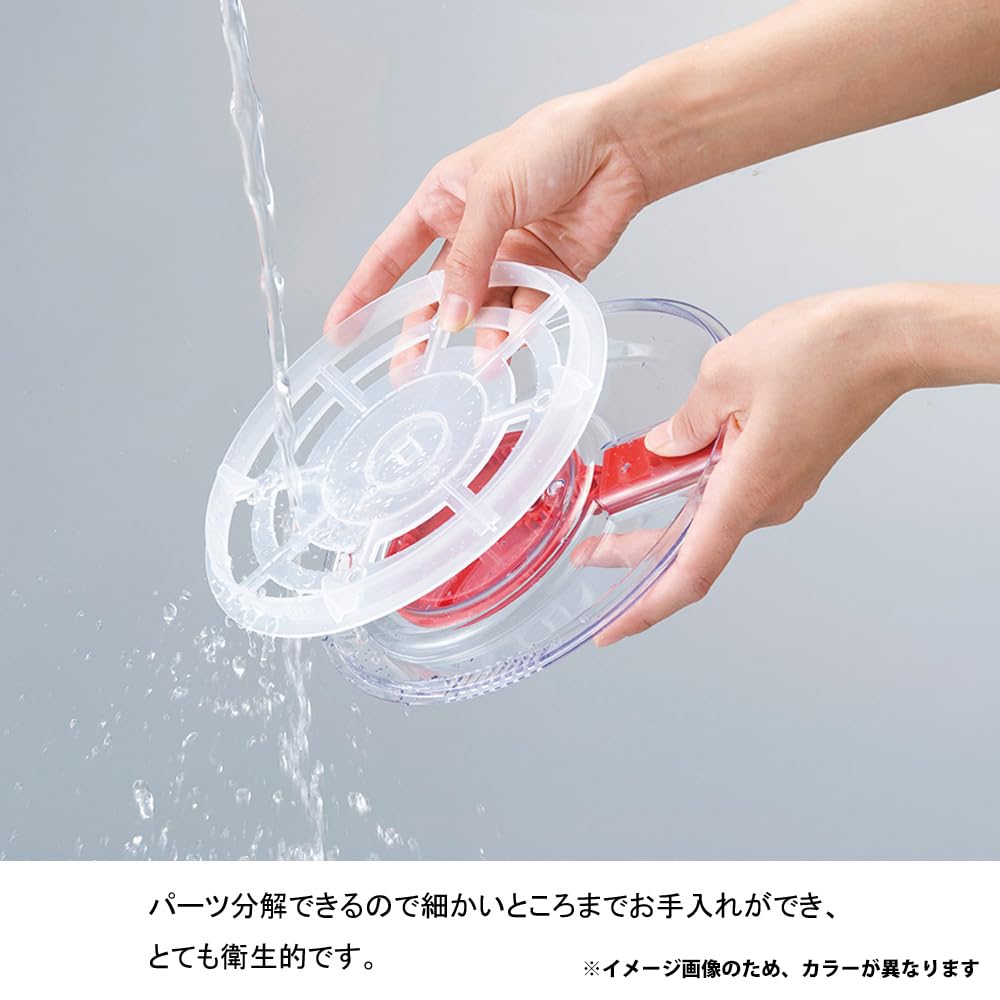 World Create Salad Spinner Small Easy To Wash Vegetable Drainer Mini Made In Japan Black ViV Diameter 21 X H 14cm S Size Noodle Salad