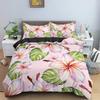 Пододеяльник с цветами King Queen, 3D-цветной цветочный принт, комплект постельного белья из полиэстера для подростков, взрослых, женщин, мягкий пододеяльник с листьями