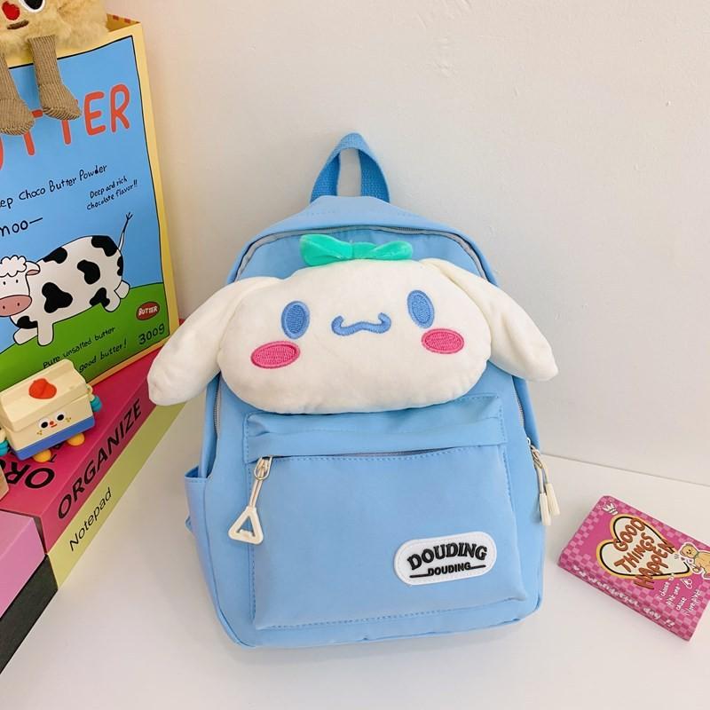 Kuromi Hello Kitty Melody Cinnamoroll Plush Toy Kids Backpack With Breathable Nylon For Kindergarten Children