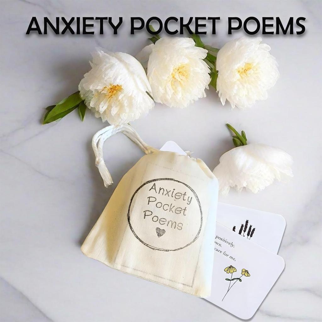 Non-Toxic Anxiety Relief Pocket Card Anxiety Affirmations Card Pack Mental Health Gifts Support Mental Thank You Cards Of Soothing Words