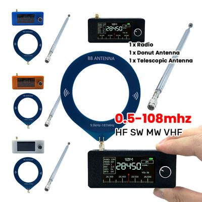 SI4732 0,5-108 МГц карманный мини-радио LSB USB AM FM FM/AM радио 1,9-дюймовый IPS экран вседиапазонный радиоприемник HF SW MW VHF радио