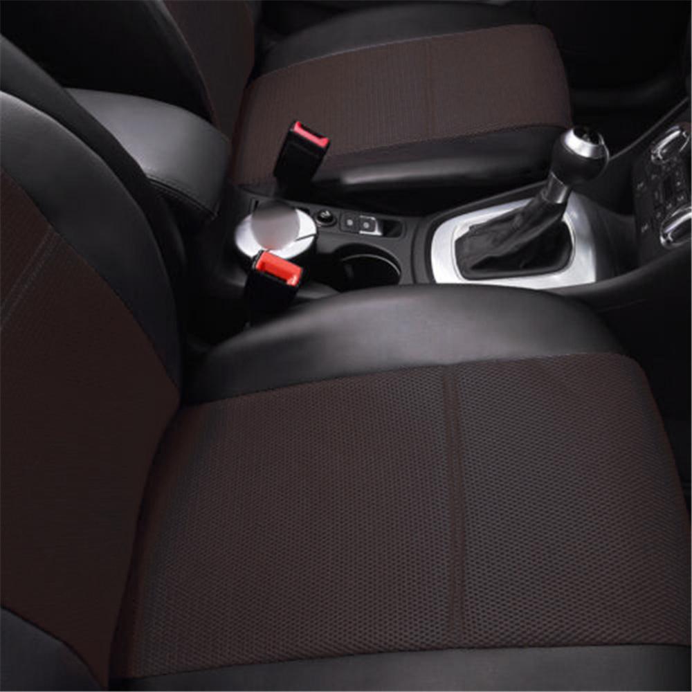Car Seat Covers Full Set Universal PU Leather Diamond Lattice Styling Waterproof