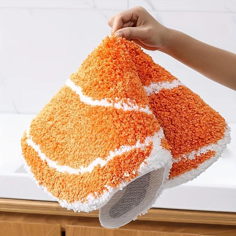 Halloween Pumpkin Bath Mat Non Slip Machine Washable Knitted Polyester Fiber TPR Absorbent Soft Home Furnishings