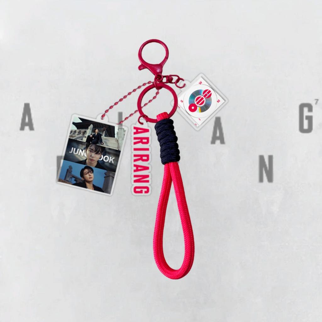 7 шт. Брелок на тему BTS ARIRANG, Фото-шарм Bangtan Boys с красной плетёной веревкой, Аксессуар для сумки фанатов Kpop ARMY, Подвеска на сумку Kpop-айдола для фанатов ARMY