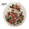 Novice Friendly Crafting Kit Christmas Faux Pearl Painting Suncatcher Kit, Cute Santa Snowman Tree 3D Beaded DIY Art Set Ornament, Handmade