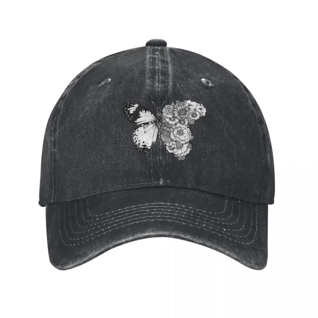 Butterfly in Bloom Baseball Cap Trucker Cap Brand Man cap party Hat Mens Hats Women's