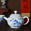 Китайский фарфоровый керамический заварочный чайник Jingdezhen Винтажный с ситечком, Жасминовый Улун Цветочный, Чайная церемония Ча Цзюнь Цзинь