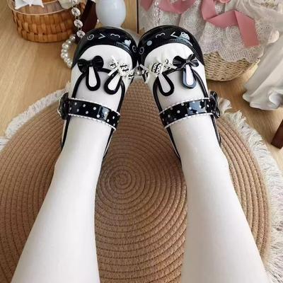 Сладкие и милые розовые туфли olita на плоской подошве, женские туфли-лодочки на весну и осень с бантом, с большой головой котенка, униформа