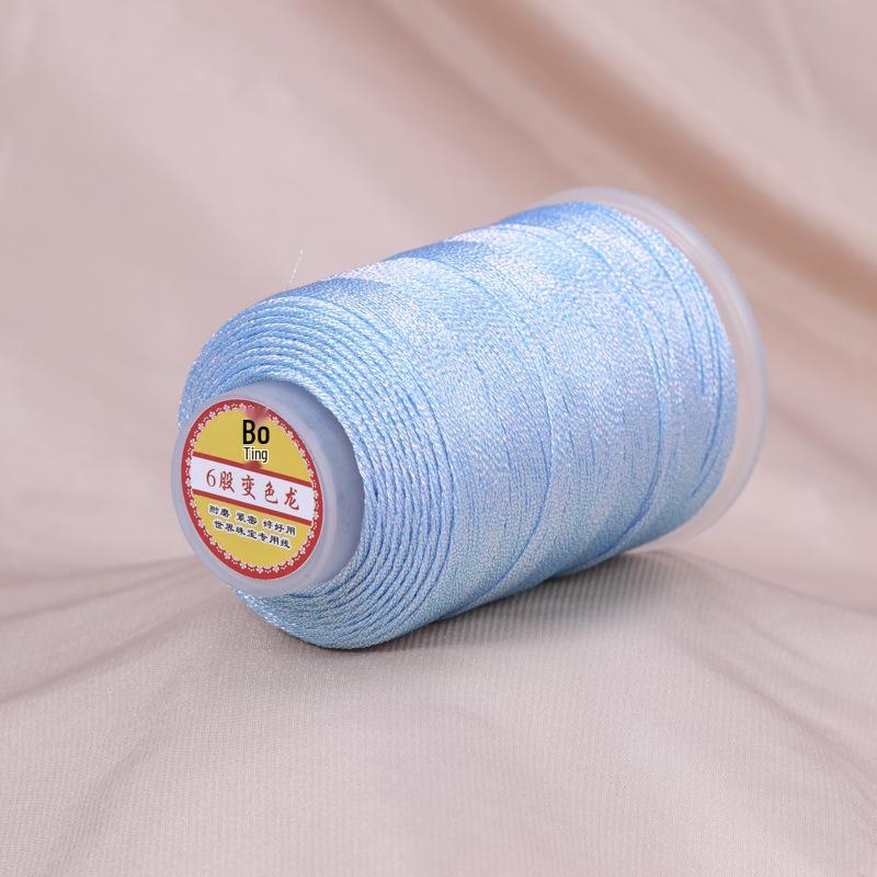 Средняя переливающаяся нить-хамелеон - 6 прядей для плетения своими руками, кисточек, бахромы, плетения узлов, бисероплетения и ювелирных аксессуаров