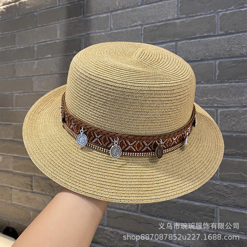 Western Sichuan Travel Hat Yunnan Xinjiang Grassland Xizang Travel Straw Hat Female Celebrity Sanya Seaside Beach Hat