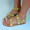 Женская обувь большого размера сандалии женские весна 2024 новые сандалии на плоской подошве с цветочным принтом женские