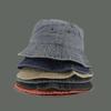 Teenager Sunshade Bucket Hat Solid Color Fisherman Hat Washed Denim Bucket Cap  Men Women