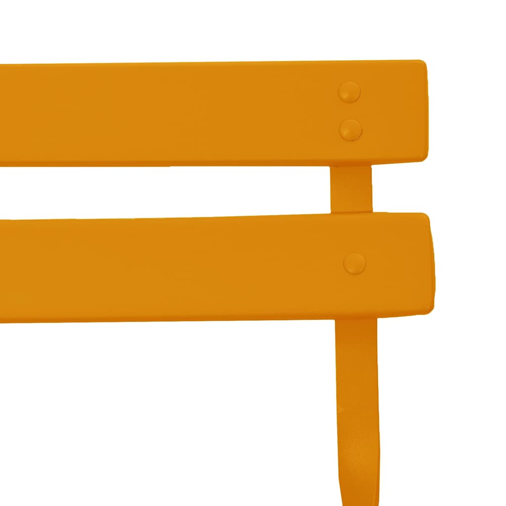 Folding Garden Chair 2 pcs Mustard Yellow 42 x 46 x 82 cm Metal